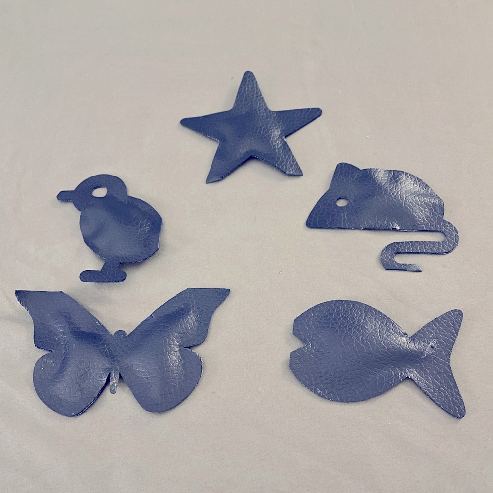 New 5 adorable catnip filled crinkle toys. vegan leatherette handmade in the USA